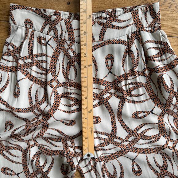 NWOT Richard Allen X H&M Wide Leg Crop Pants SZ 8 Serpent Snake Classic Casual - Picture 8 of 10